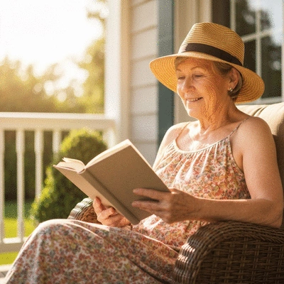Senior woman holding various prescription medication bottles