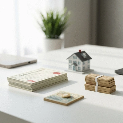 Various sources of passive income represented by icons or small illustrations