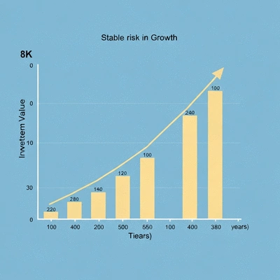 Chart showing stable low-risk investment growth for seniors